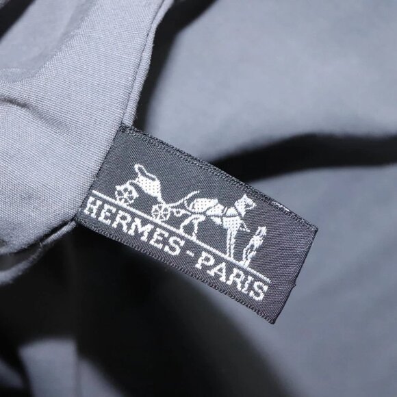 HERMES Fourre Tout Porte Documents Business Bag Canvas Gray Silver Auth 124325 - Picture 13 of 16
